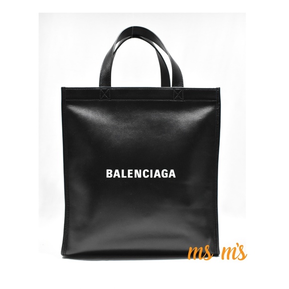 NWT BALENCIAGA Small Leather Logo Shopper Tote - Picture 2 of 8